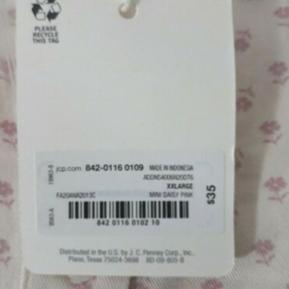 a.n.a. A New Approach Women Long Sleeve Button-Down Shirt 2XL Mini Daisy Pink - Picture 8 of 8